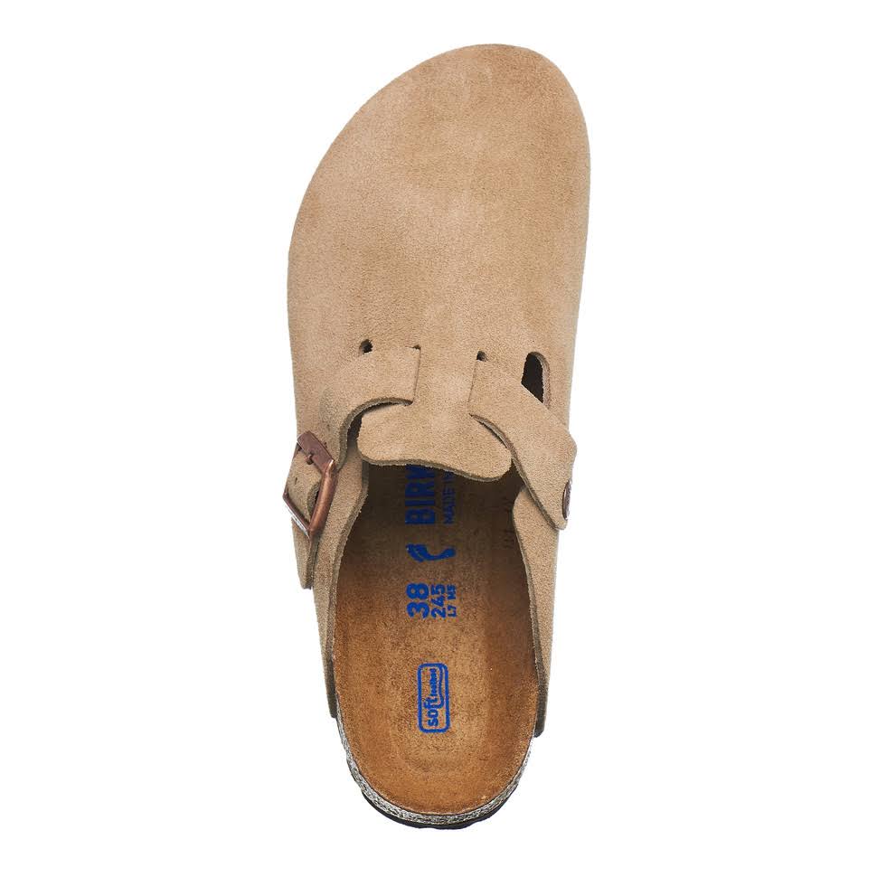 Birkenstock Boston Suede Leather Taupe Clogs