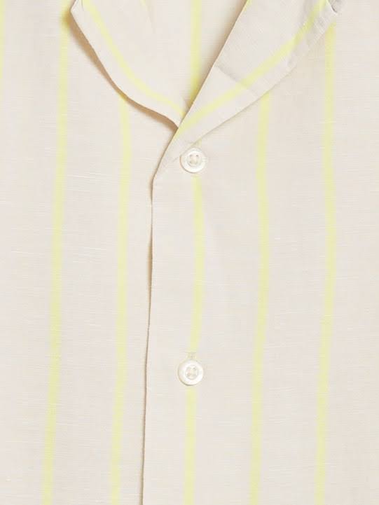 Banana Republic Men's Slim-Fit Linen Resort Shirt Neon Yellow Big and Tall Size XXL