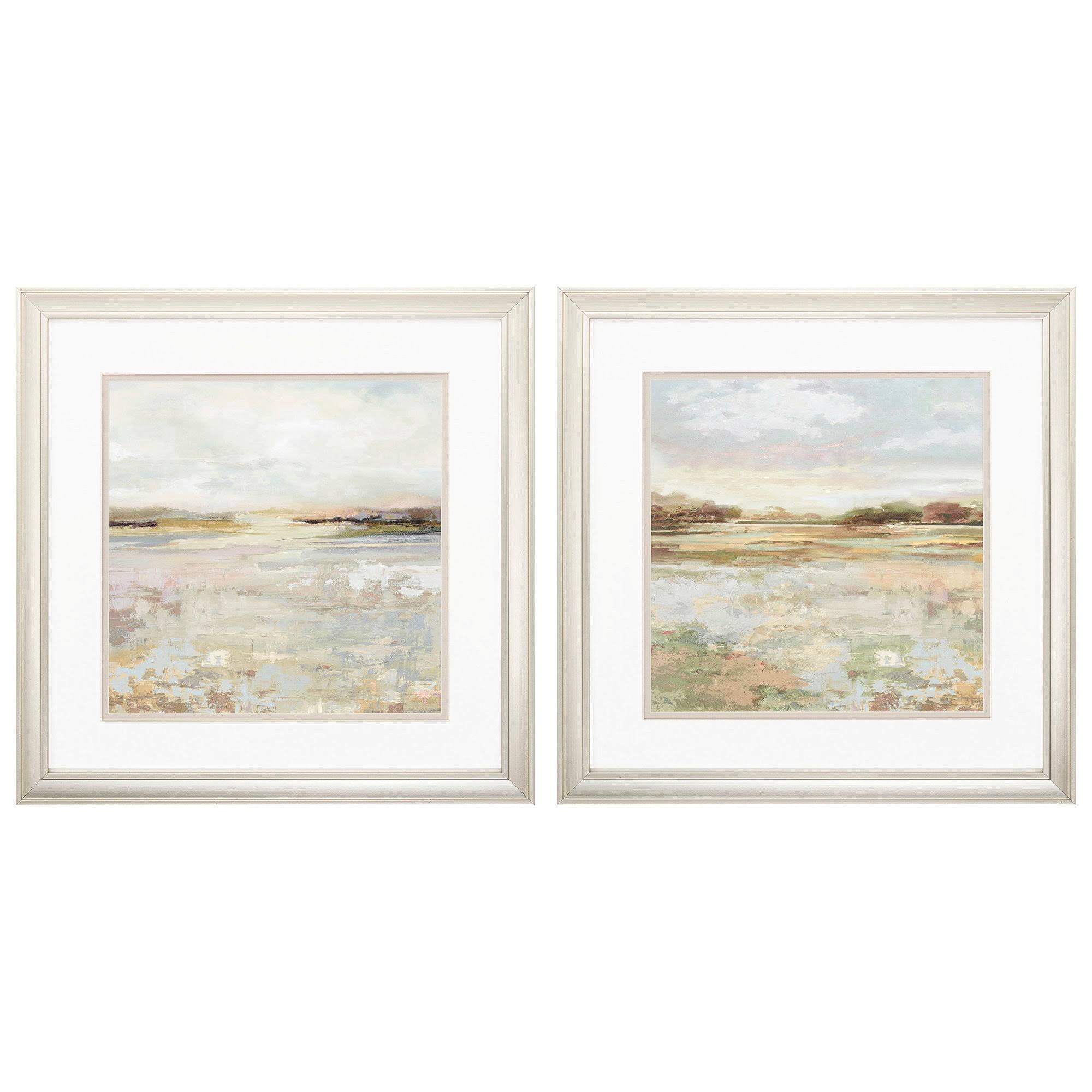 Highland Dunes &Sunset& 2 Piece Framed Print Set