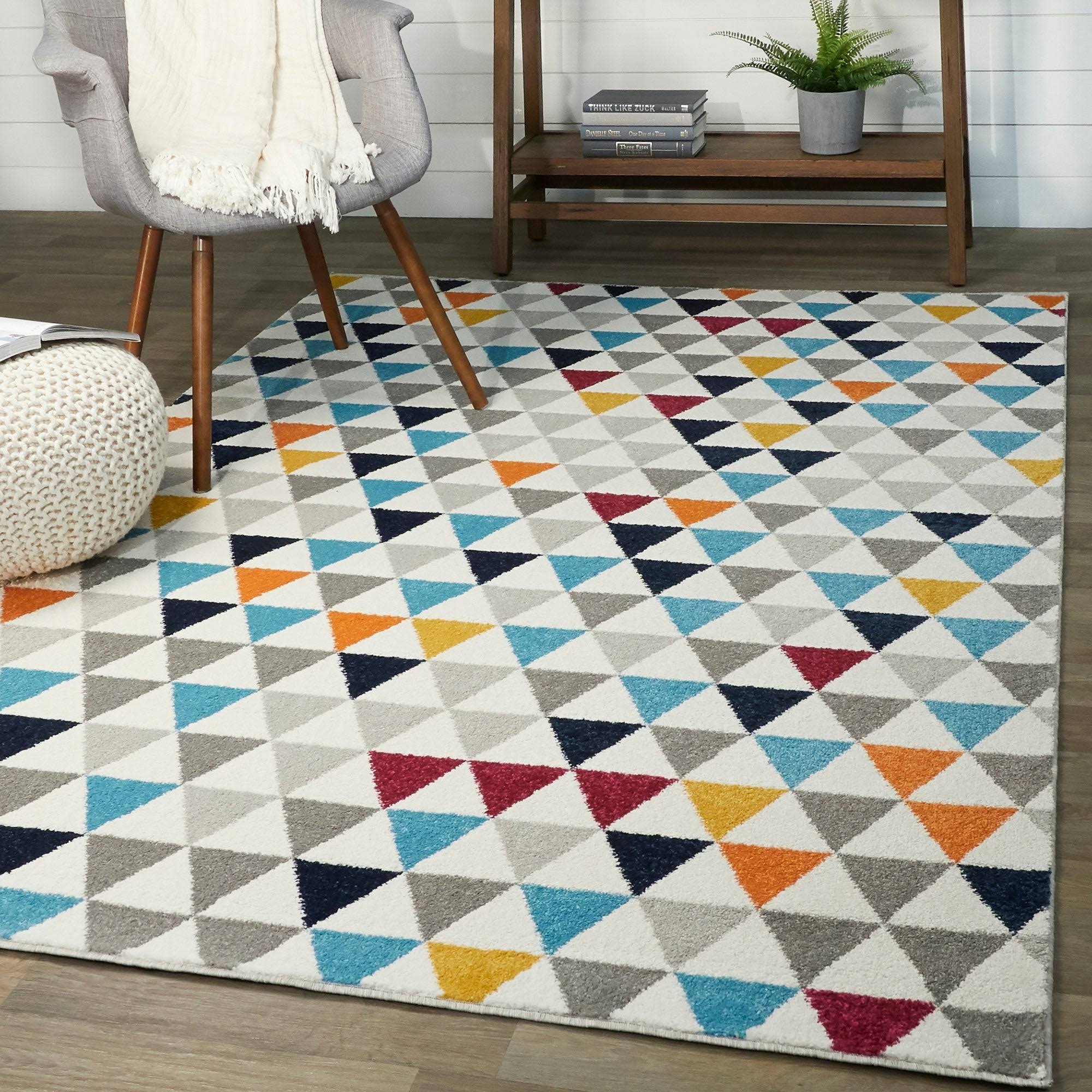BALTA Modern Triangles Multicolor 4 ft. x 6 ft. Geometric Area Rug