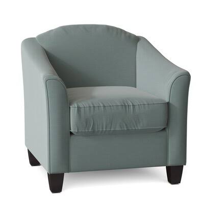 Shakira 34x22 Wide Armchair Birch Lane Body Fabric: Sunbrella Canvas Spa, Leg Color: Black Walnut