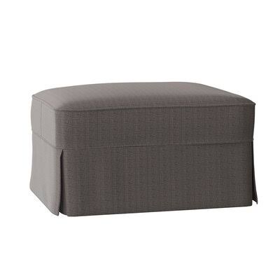 Wayfair Custom Upholstery Barrand Ottoman Body Fabric: Zula Charcoal
