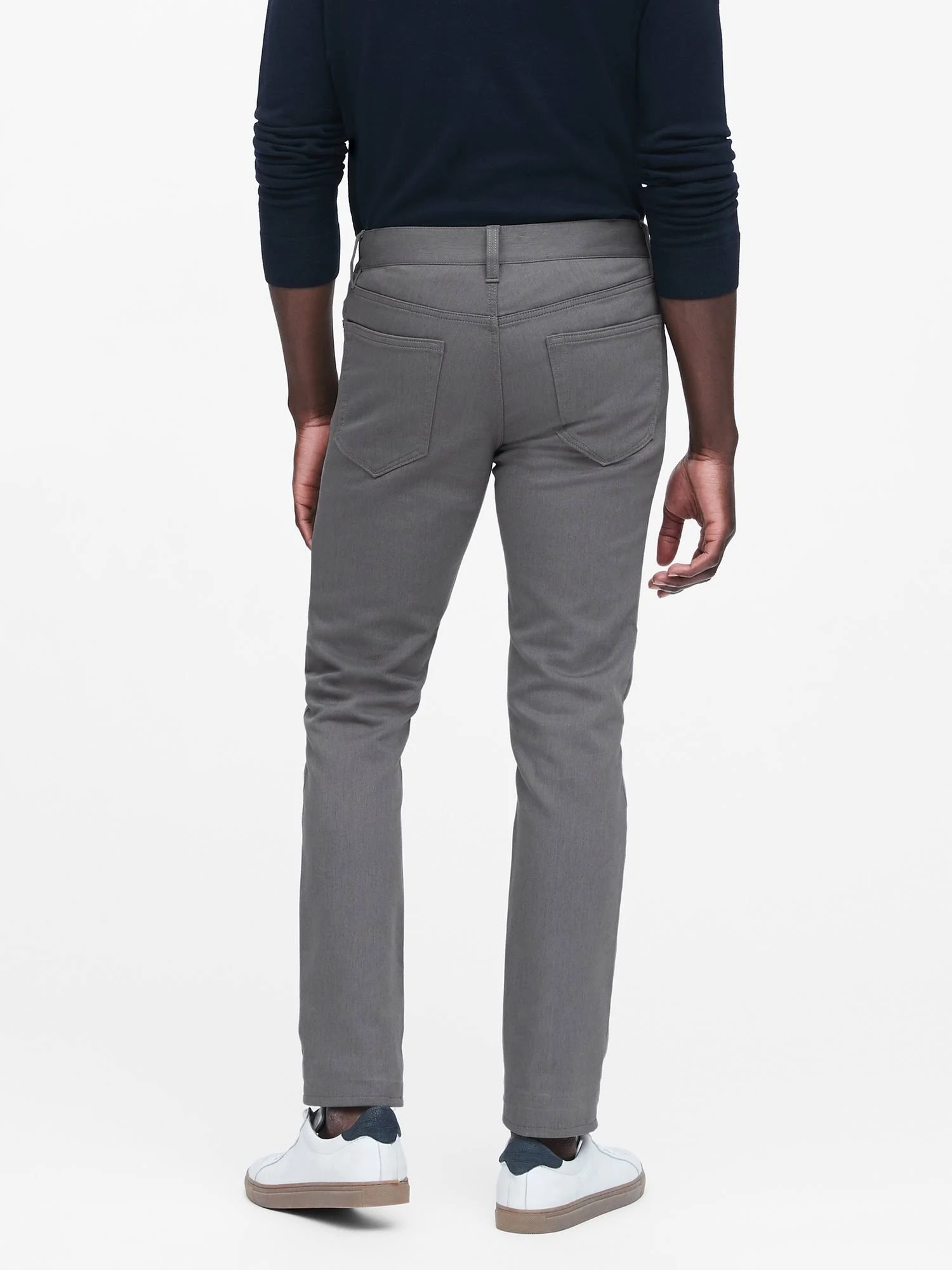 Banana Republic Men's Skinny Heathered Traveler Pant Smoke Gray Size 38W 30L