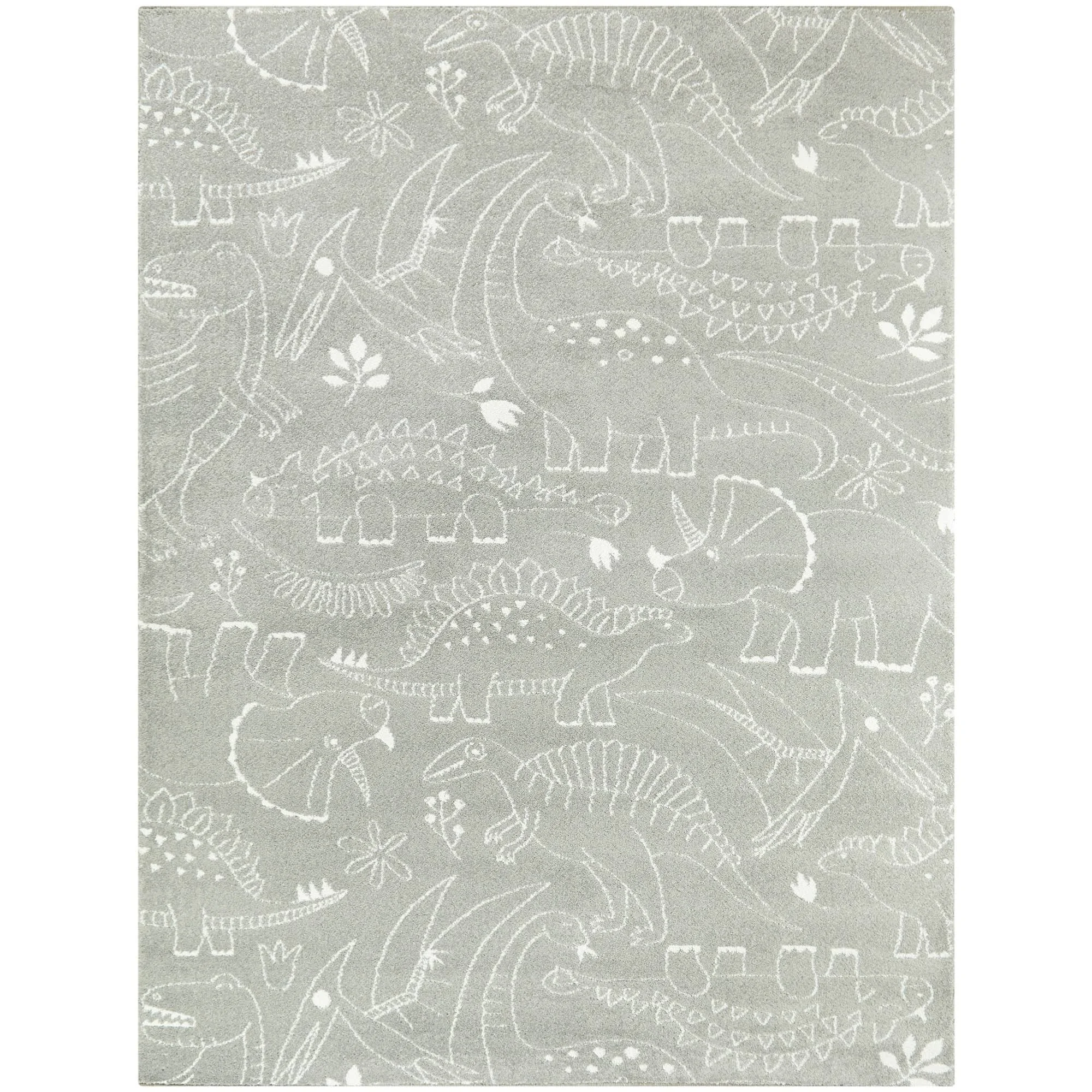 Balta Parker Dinosaur Teal 4 ft. x 6 ft. Area Rug, Blue