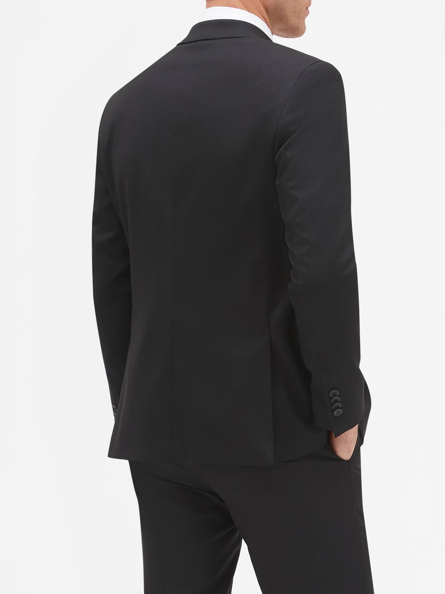 Banana Republic Factory Men's Slim-Fit Stretch Black Blazer Black Regular Size 38