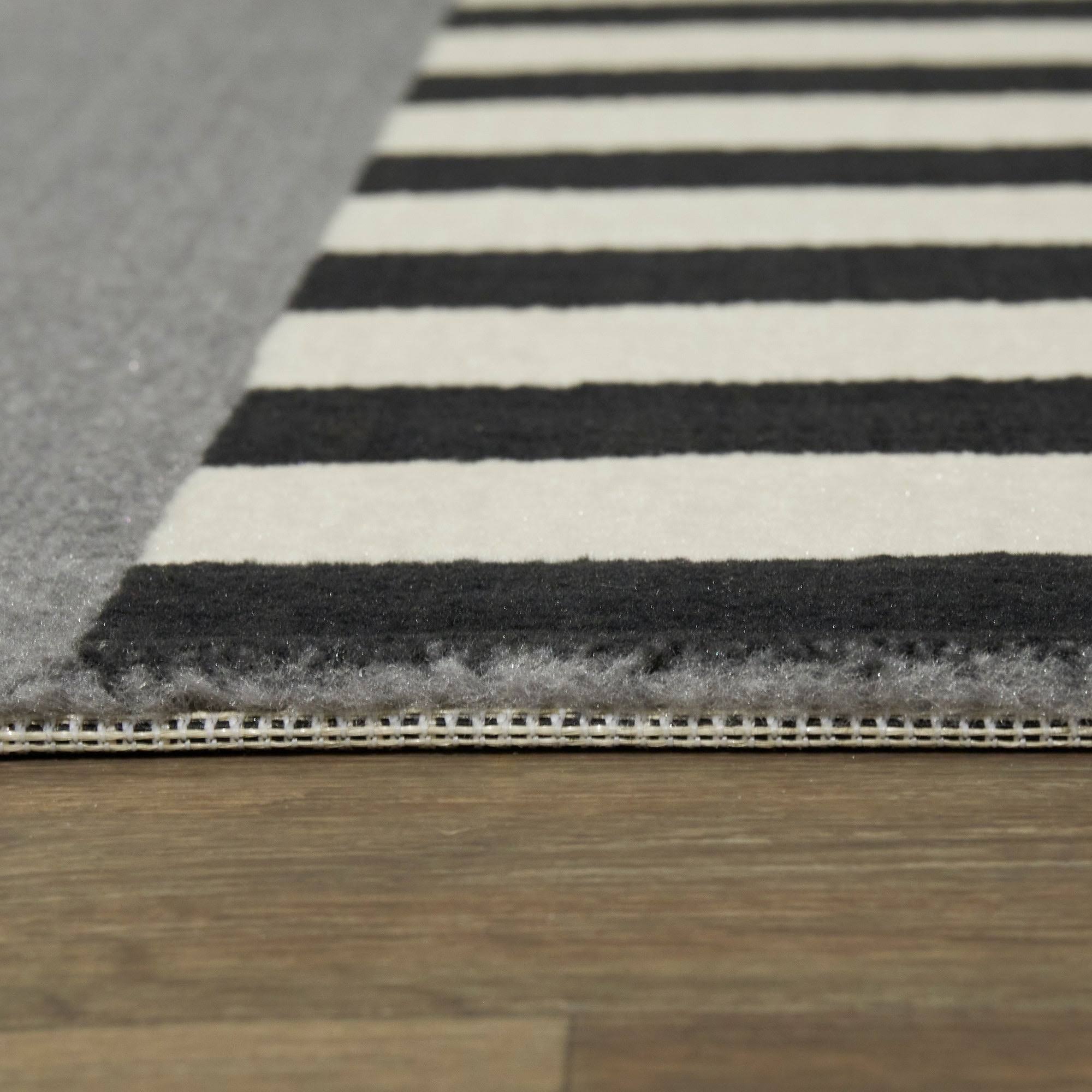BALTA Bailey Burnt Orange 5 ft. x 7 ft. Modern Striped Area Rug