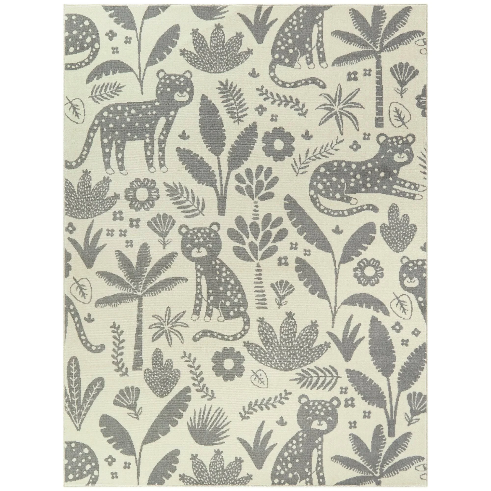 Balta Serengeti Grey 4 ft. x 6 ft. Kids Area Rug