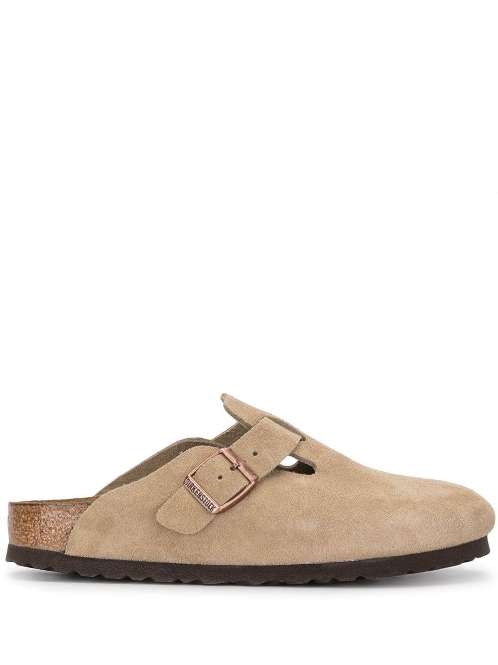 Birkenstock Boston Suede Leather Taupe Clogs