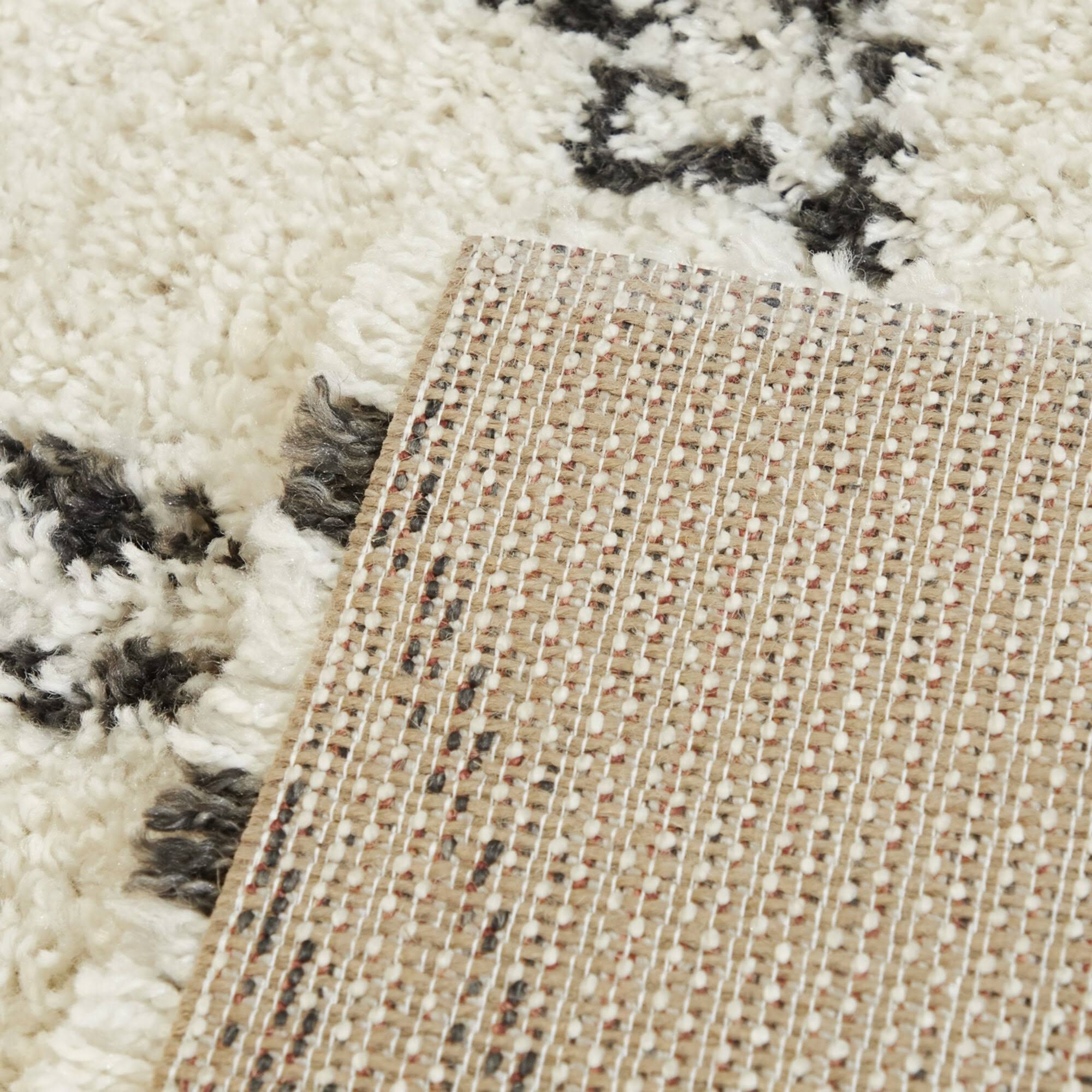 Kallos Tribal Shag Area Rug - 7&10x22 x 10& - Charcoal Grey