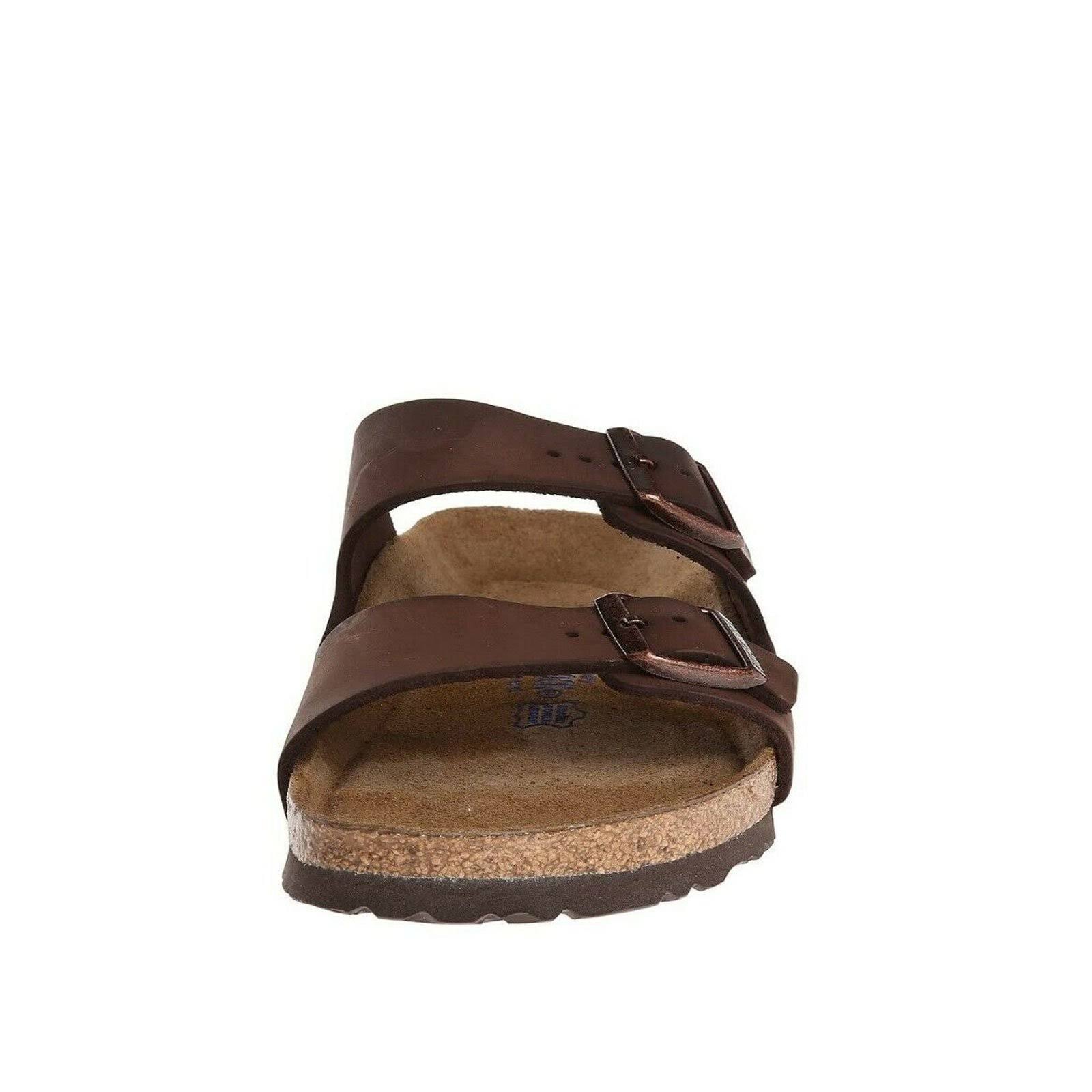 Birkenstock Men's Arizona SFB Habana Oiled Leather Sandals - Brown - 45 EU / 12 M US