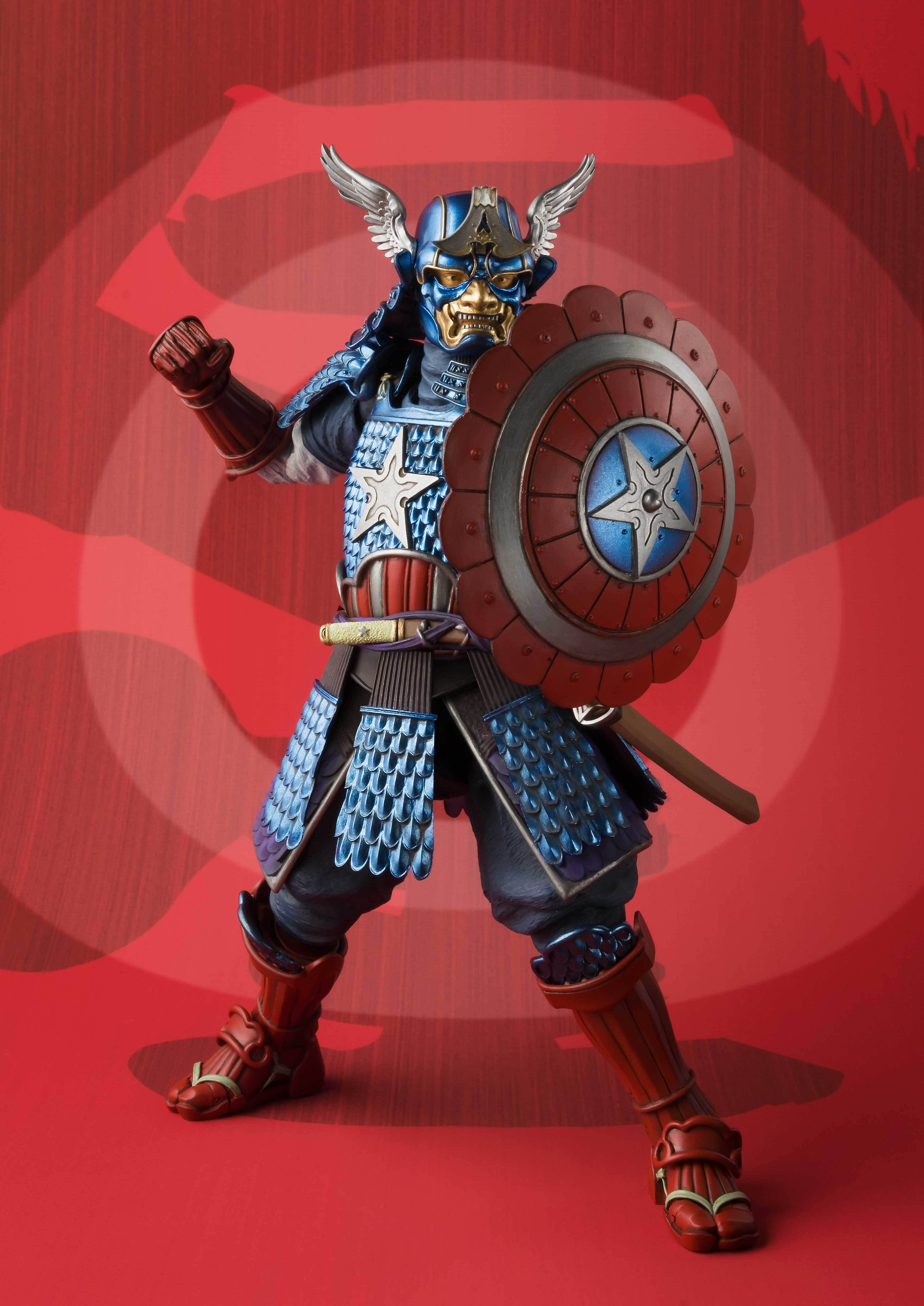 Marvel Meisho Manga Realization Samurai Captain America Action Figure