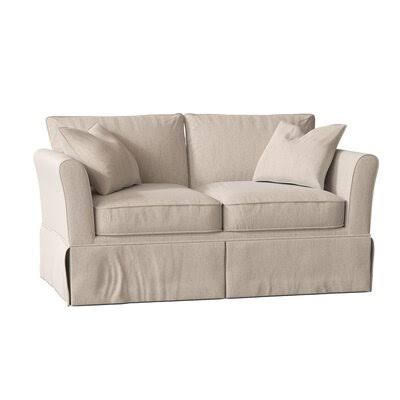 Lovie 63x22 Flared Arm Loveseat Birch Lane Body Fabric: Curious Pearl