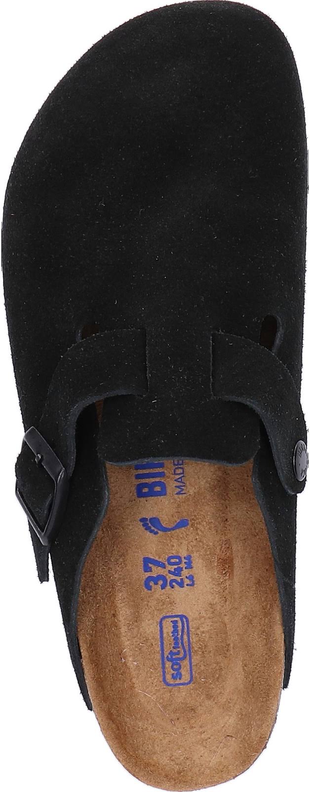 Birkenstock Boston Suede Leather Black Clogs