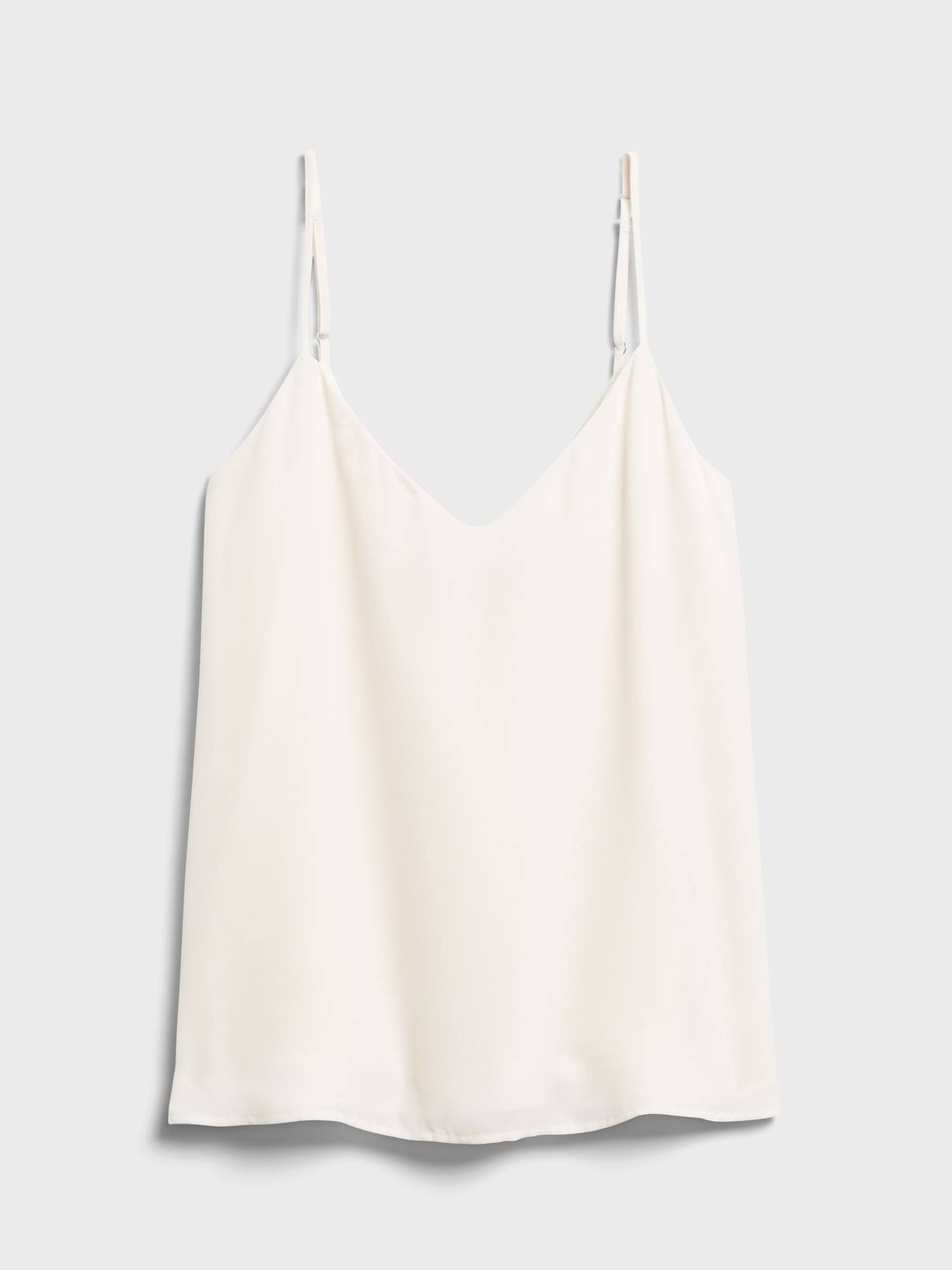 Banana Republic Women's Solid Strappy Camisole Ivory White Size L