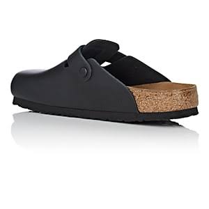 Birkenstock Boston Shoes Natural Leather Black