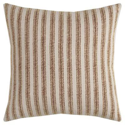 Alexander Cotton Striped Throw Pillow Cover Color: Brown