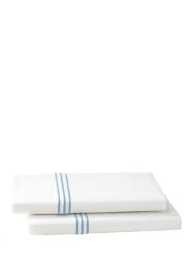 Kassatex Strada Bedding Collection Queen Pillowcase Set Blue