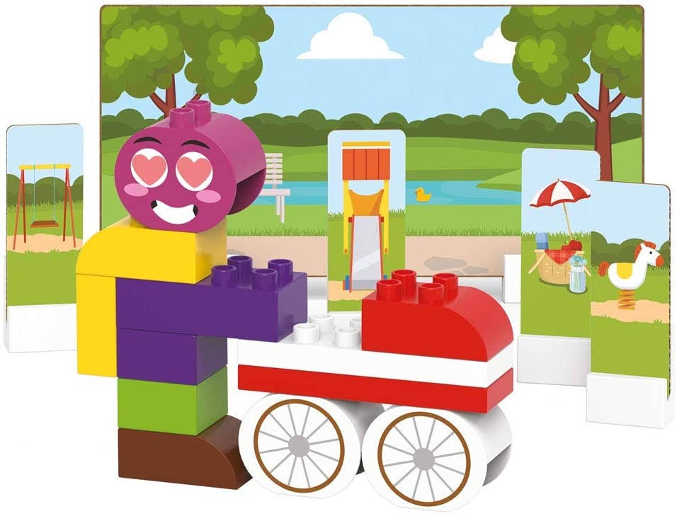BiOBUDDi BB-0145 Characters-Walking Building Blocks, Multi-Coloured