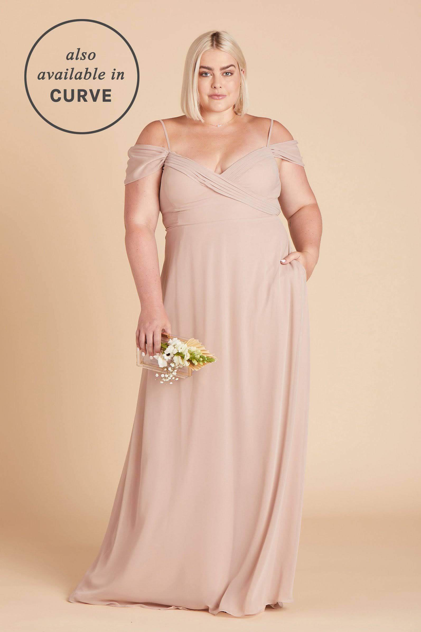 Birdy Grey Spence Convertible Chiffon Bridesmaid Dress in Taupe S / Taupe