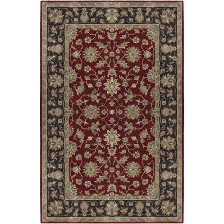 Charlton Home Markeley Hand-Tufted Burgundy Area Rug, Size: 5& x 8&