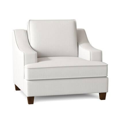 Lise 39x22 Wide Armchair Birch Lane Body Fabric: Classic Bleach White