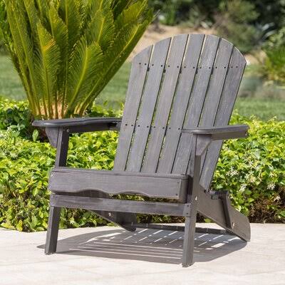 Ridgeline Solid Wood Folding Adirondack Chair Birch Lane Color: Dark Gray