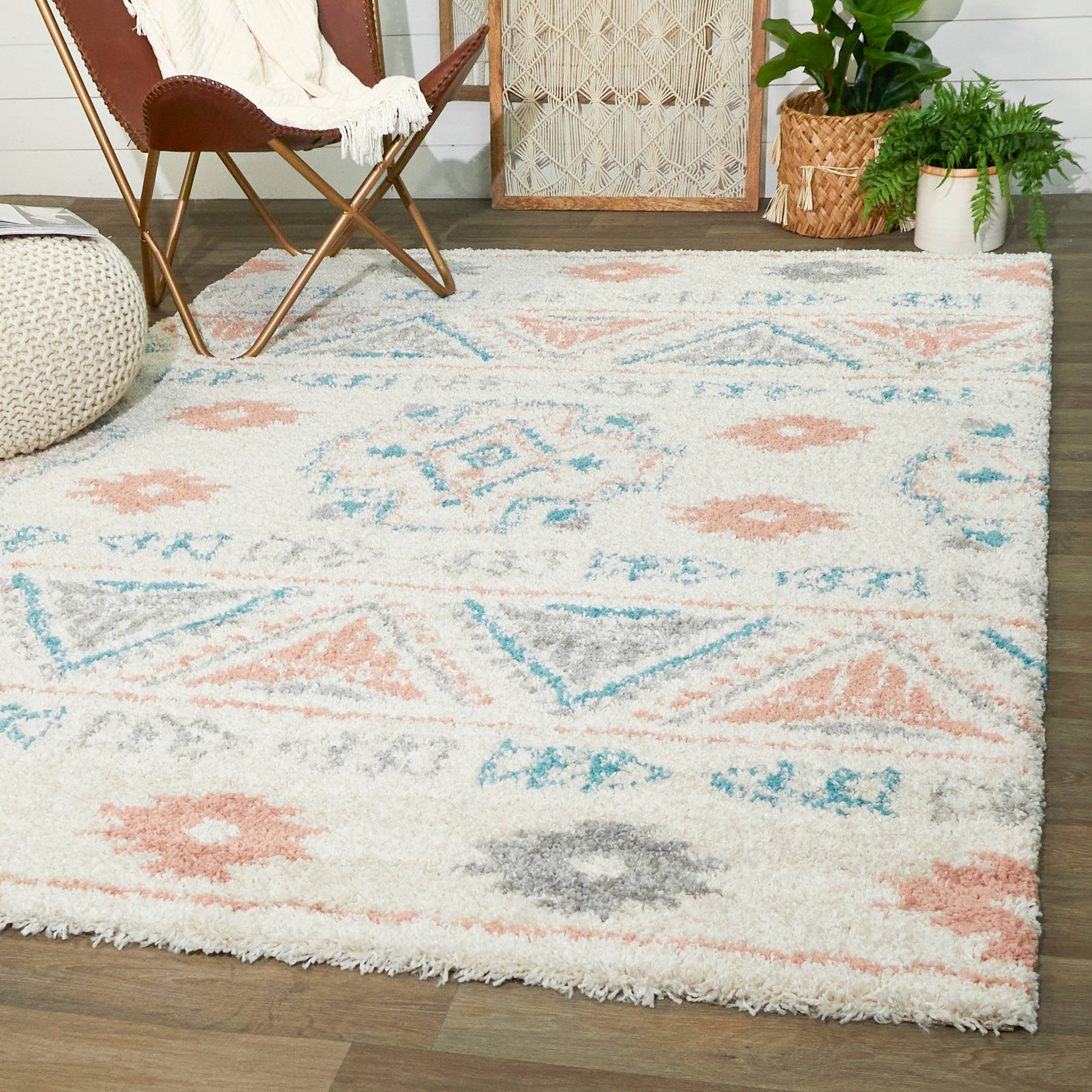 Balta Cortona Pink 5 ft. x 7 ft. Southwestern Shag Area Rug