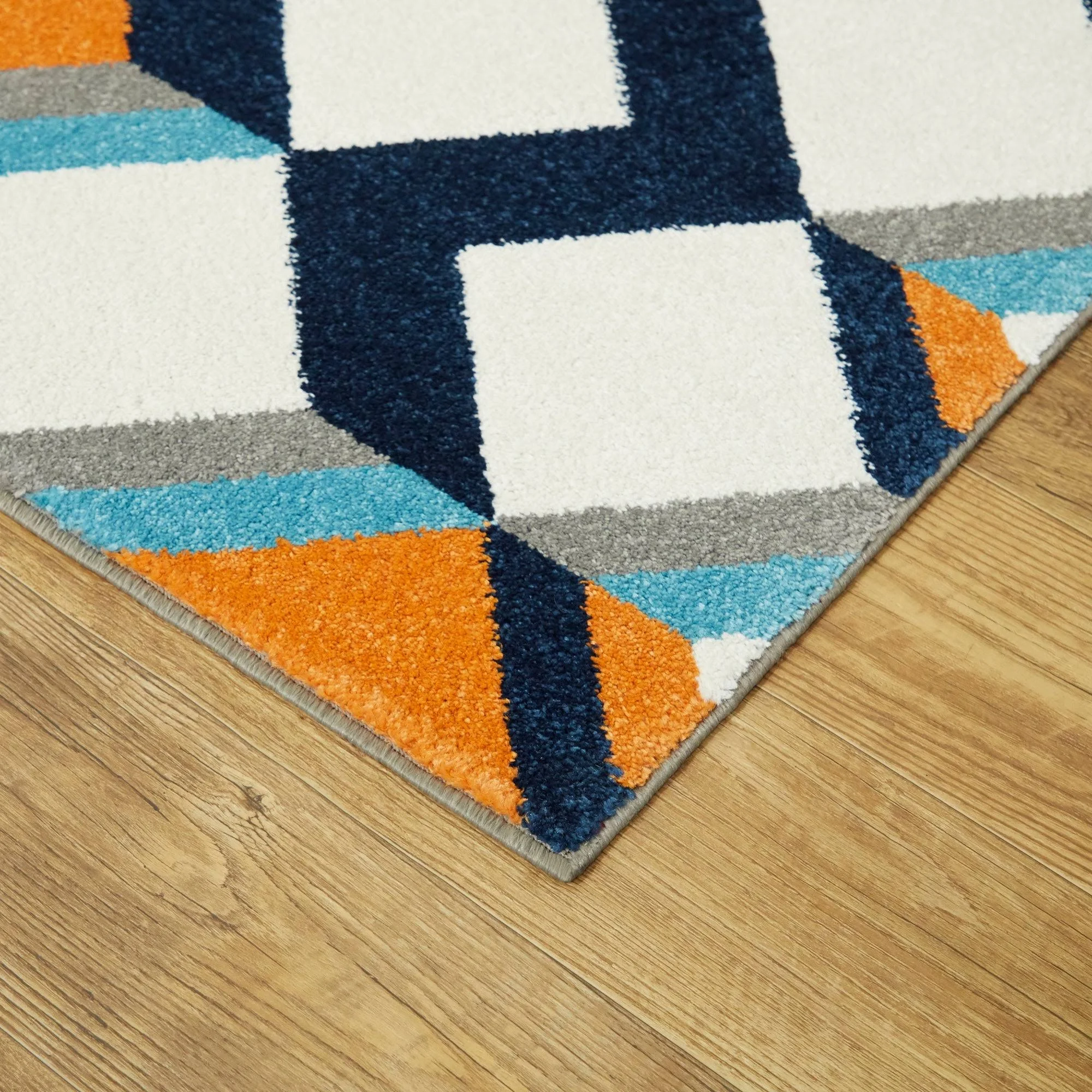 Balta Riley Geometric Blue 5 ft. x 7 ft. Area Rug