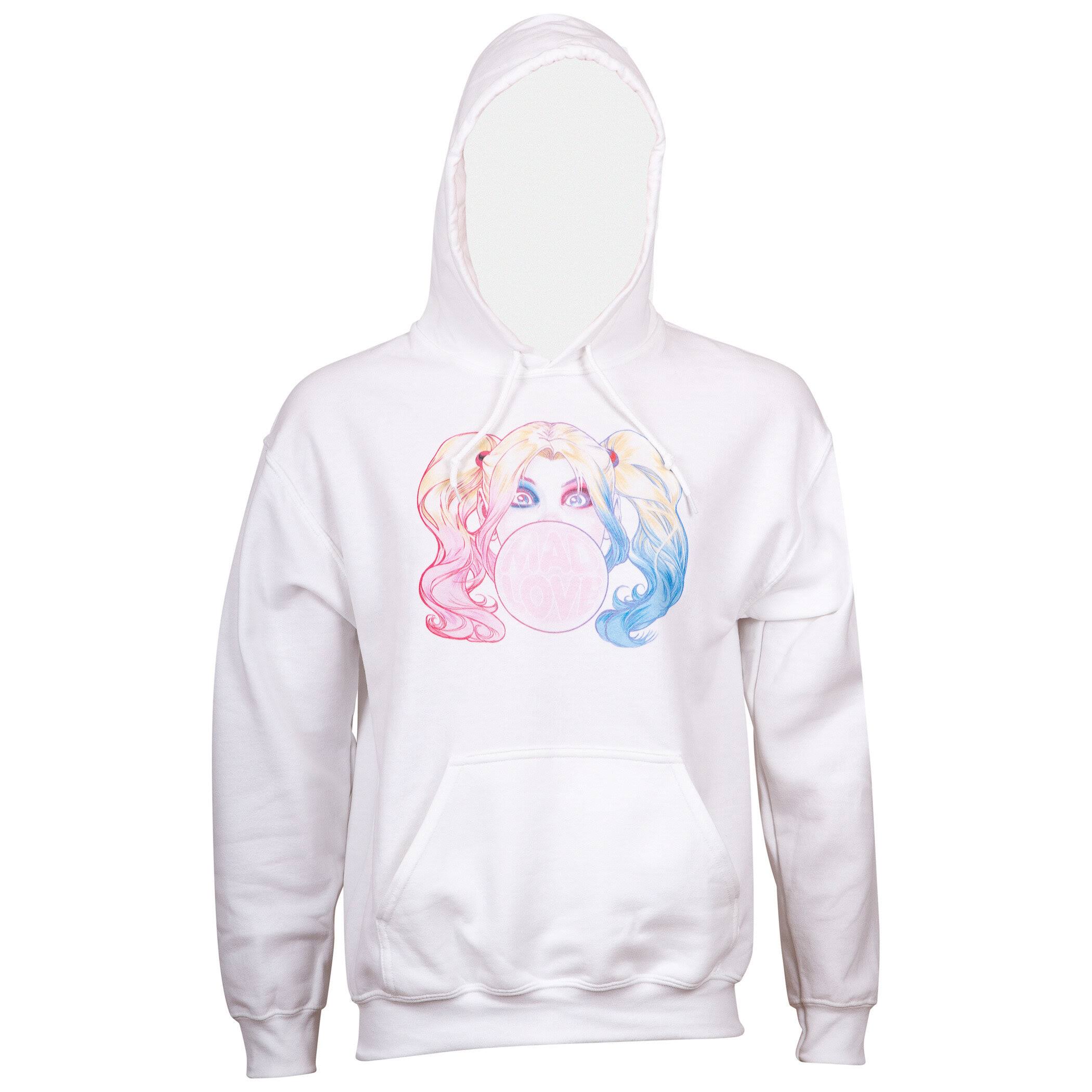 Harley Quinn Fleece Women's White Hoodie White