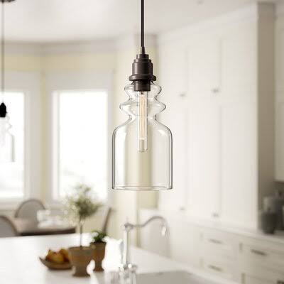 Reade 1 - Light Single Geometric Pendant Finish: Oil Rubbed Bronze