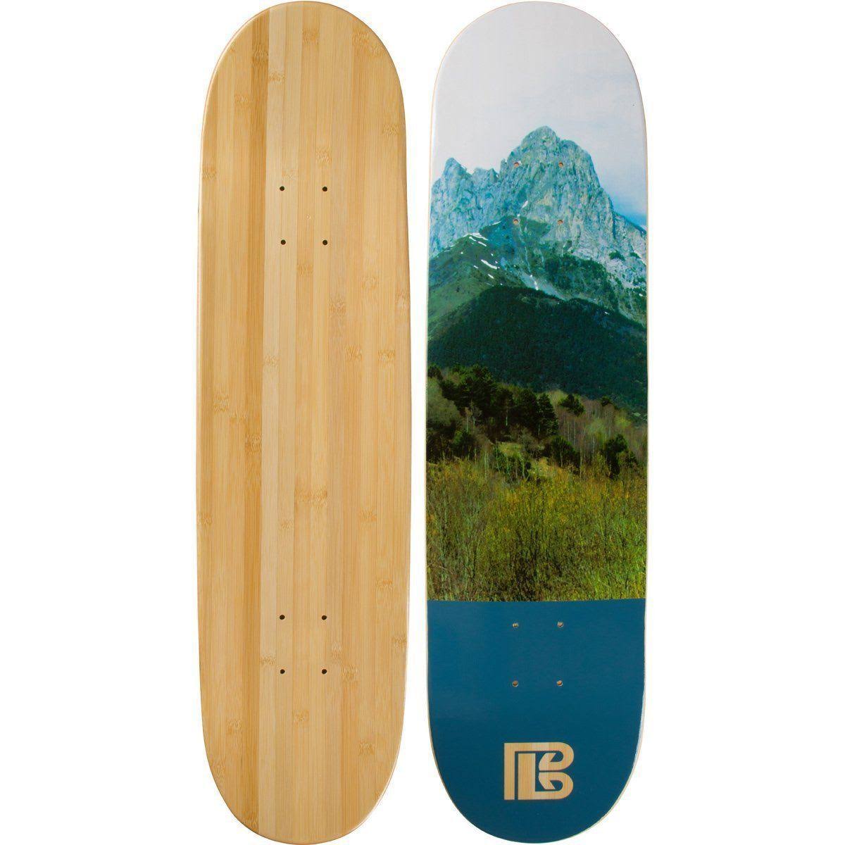 Bamboo Skateboards Mountain Graphic Skateboard Deck, Natural, 8.0x22 x 31.75x22