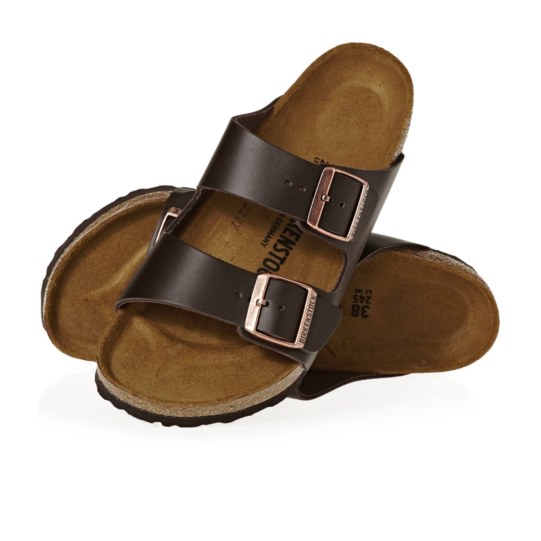 Birkenstock Leather Sandals Arizona Dark Brown / 44