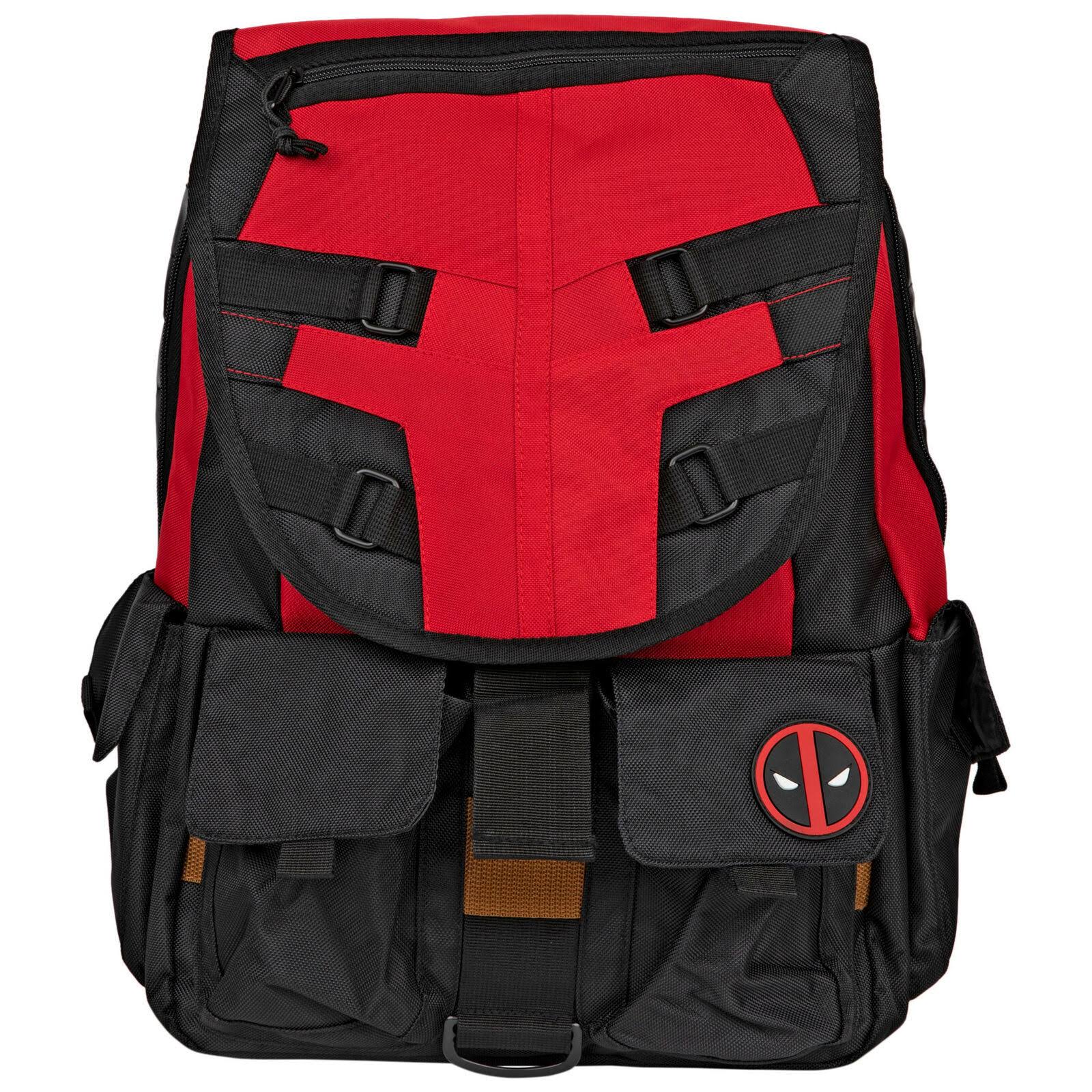 Deadpool Black and Red Laptop Backpack
