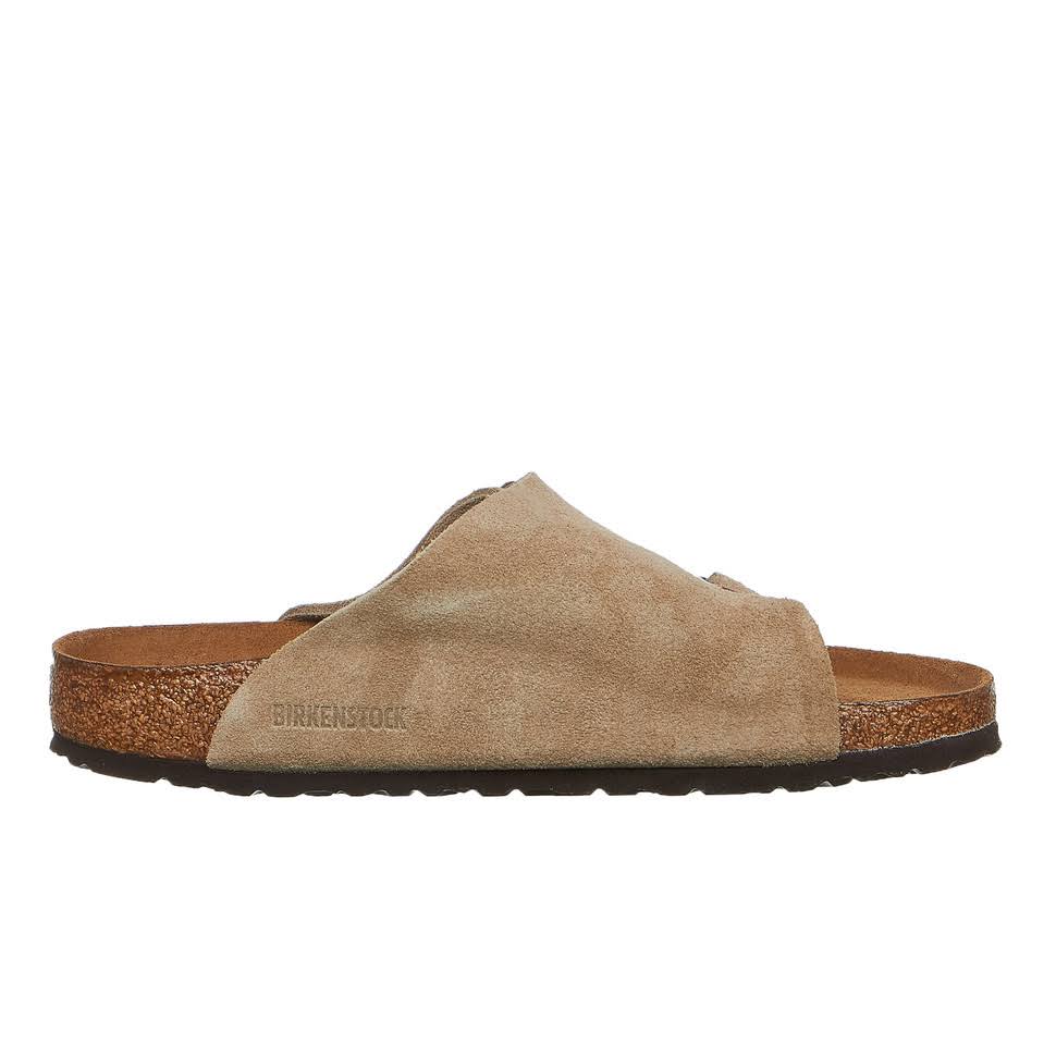 Birkenstock Z?rich Suede Soft Footbed Men's Sandals - Taupe