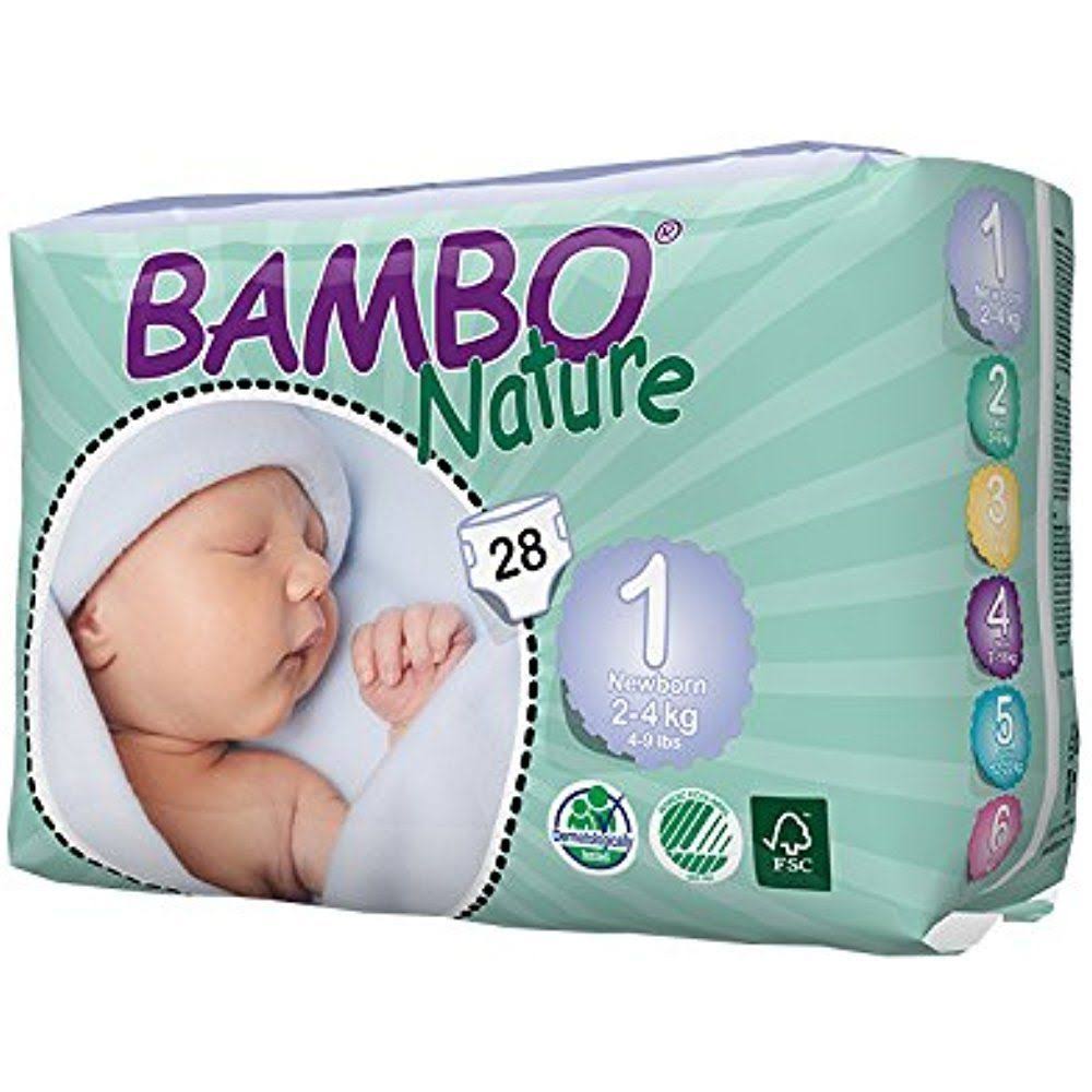 Bambo Nature Eco Friendly Baby Diapers Classic for Sensitive Skin, Size 1 (4-9 lbs), 28 Count