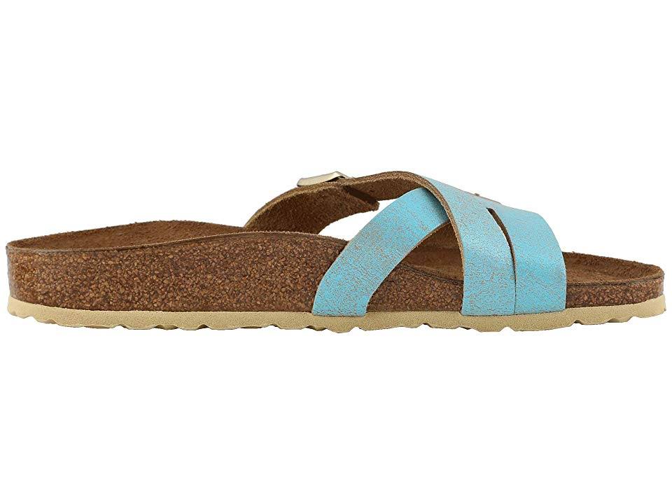 Birkenstock Yao Washed Metallic Washed Metallic Aqua / 42 / Narrow