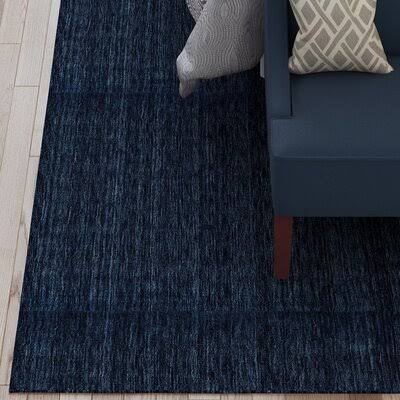 Larissa Handwoven Wool Dark Blue Area Rug Rug Size: Runner 2&6x22 x 8&