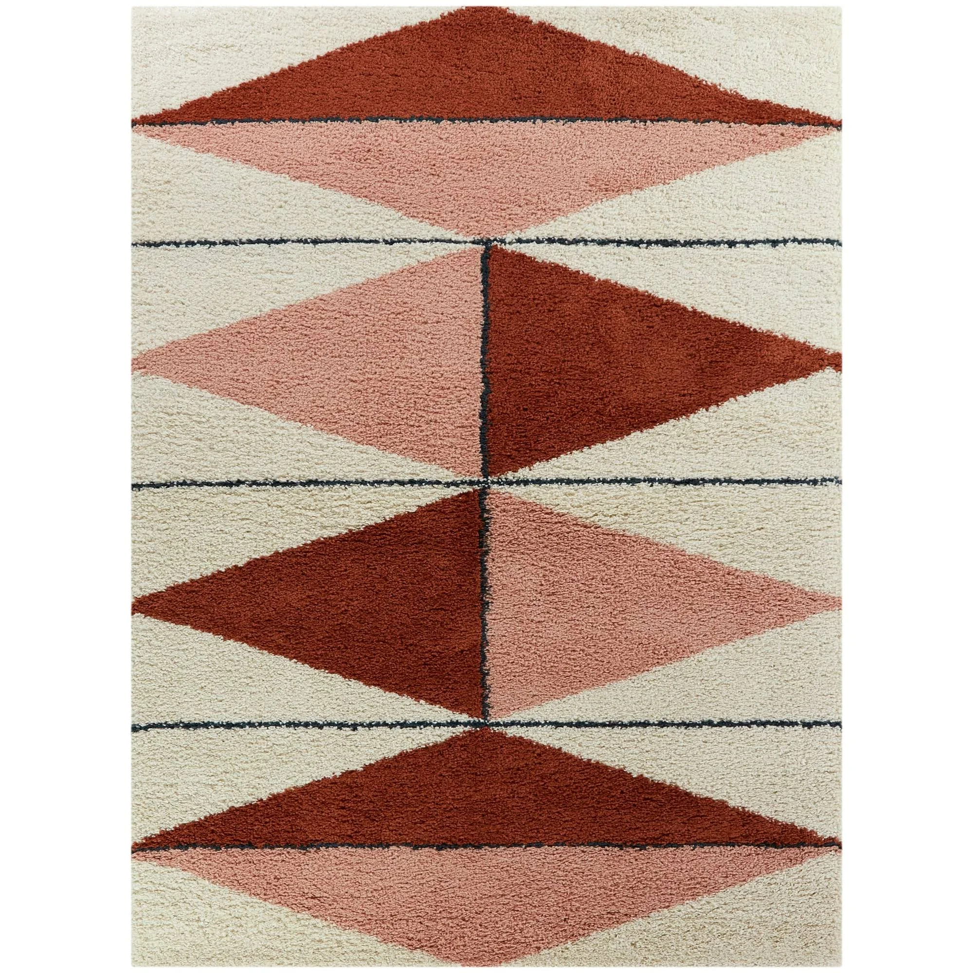 Balta Levine Orange 8 ft. x 10 ft. Geometric Shag Area Rug