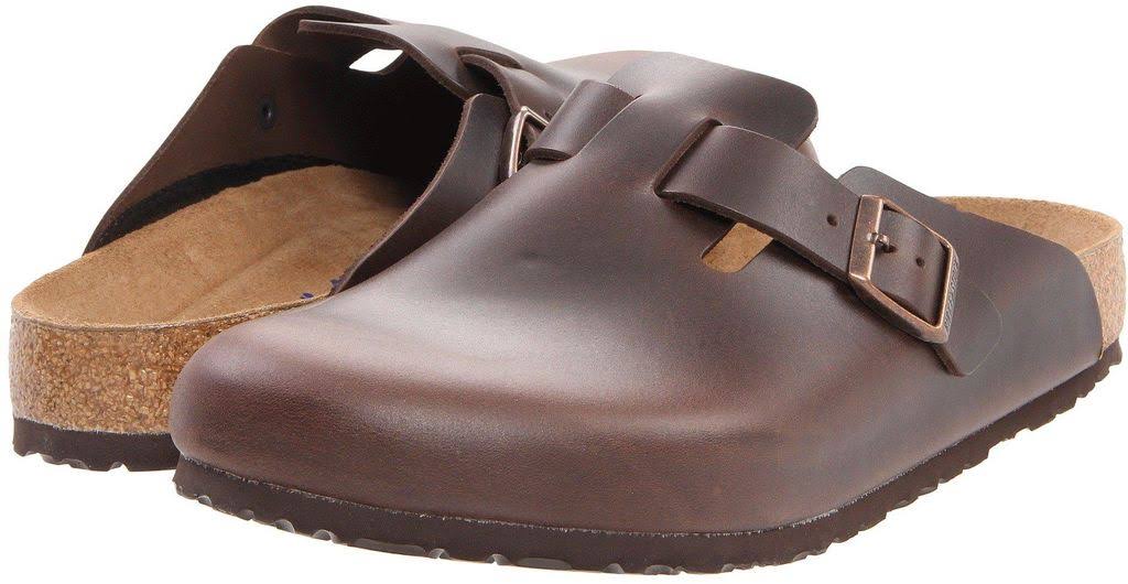 Birkenstock Boston Soft Footbed Clog - 44 - Brown Amalfi Leather