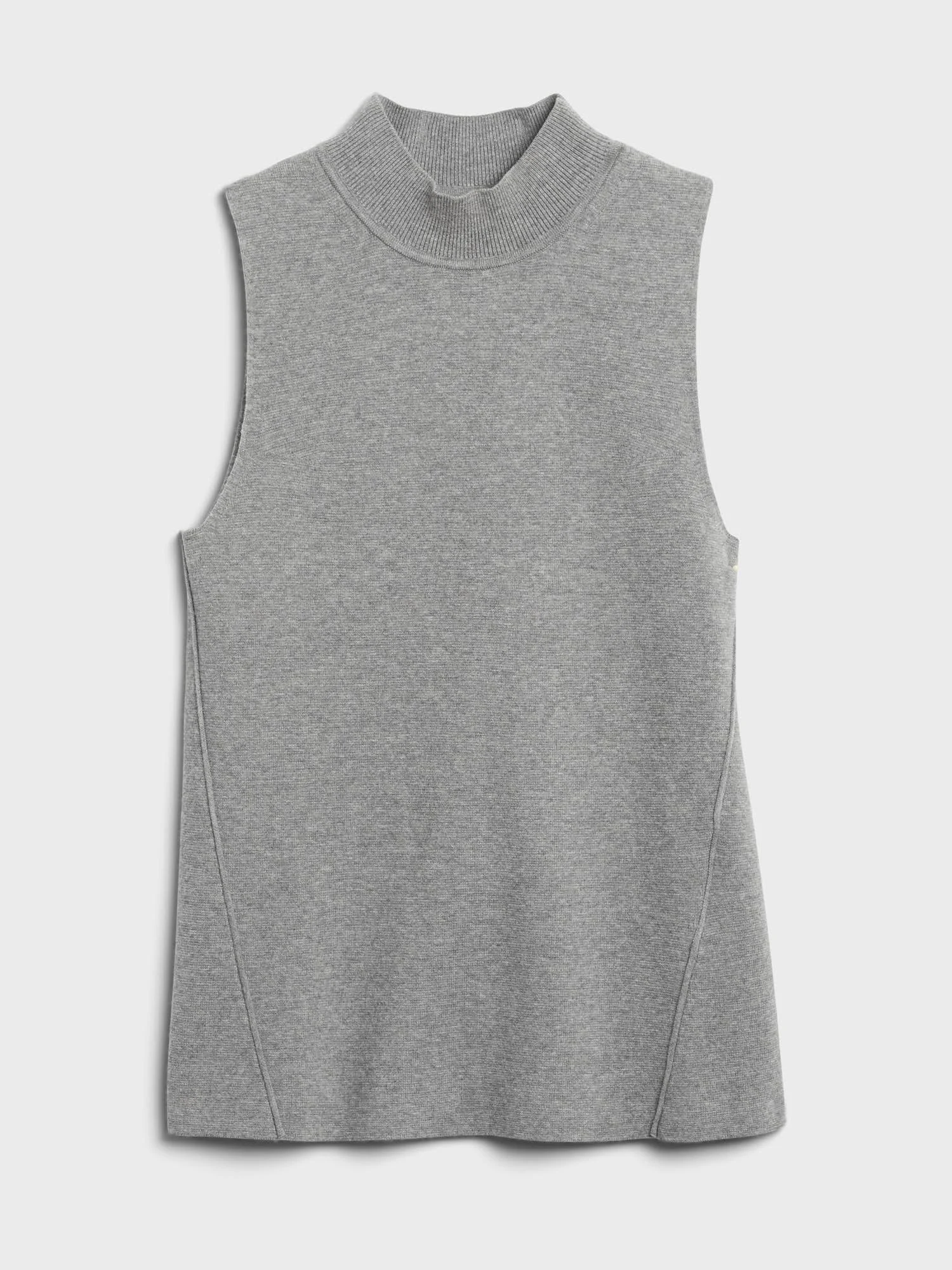 Banana Republic Women's Mock-Neck Sweater Shell Heather Gray Size Xs