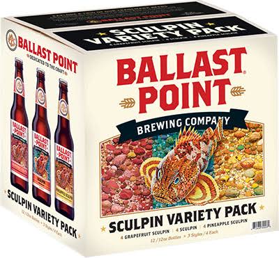 Ballast Point Beer, Sculpin Variety Pack - 12 pack, 12 oz bottles