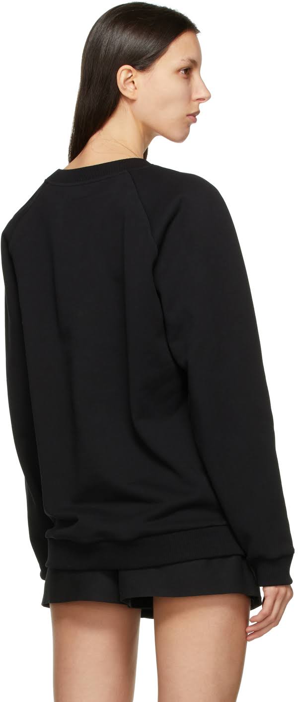 Balmain Logo Cotton Jersey Sweatshirt - Black - Sweatshirts