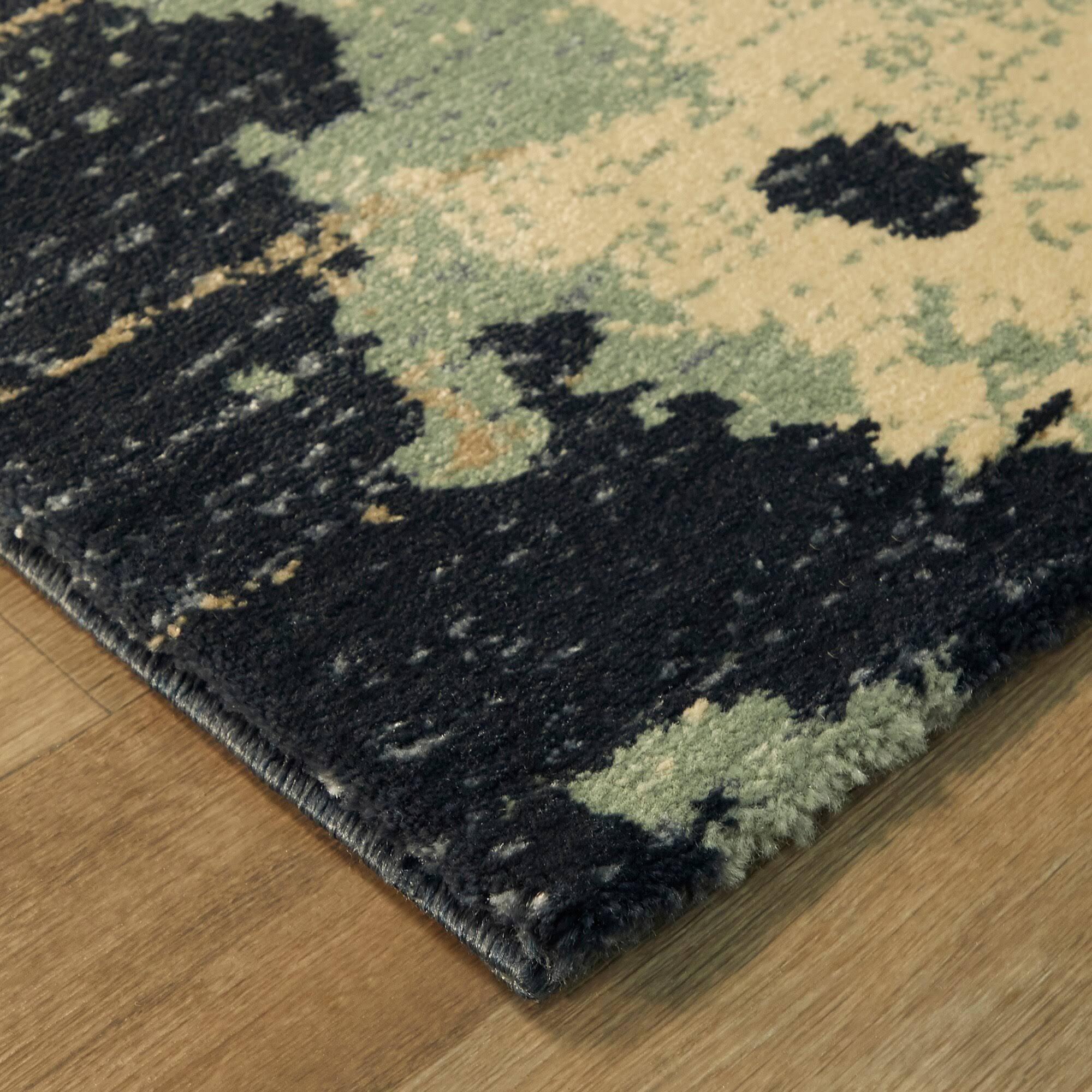BALTA Olsen Navy/Burnt Orange 5 ft. x 7 ft. Abstract Area Rug
