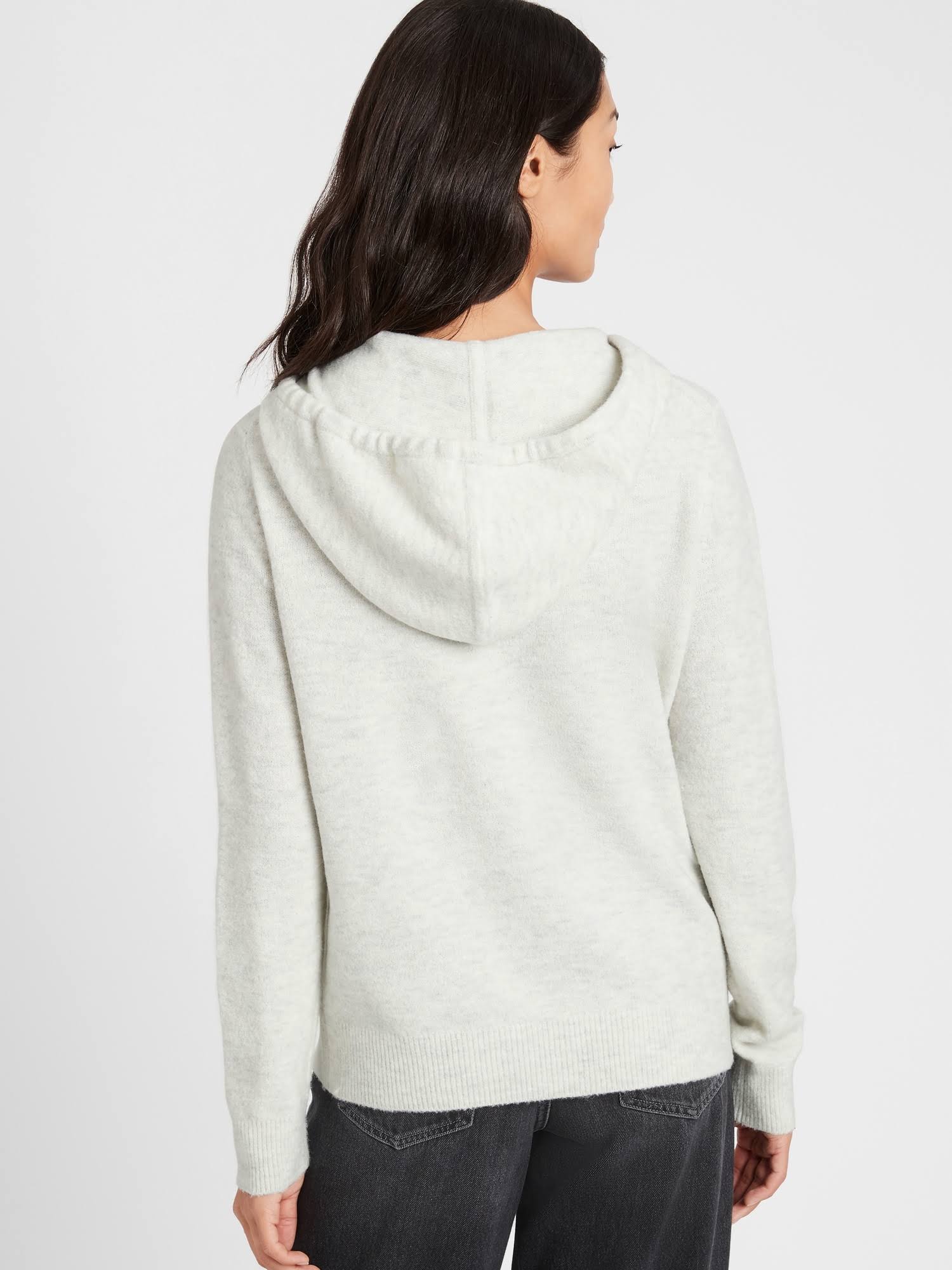 Banana Republic Women's Sweater Hoodie Light Gray Size S
