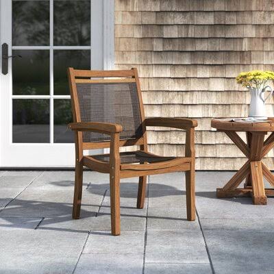 Fitzhugh Patio Chair Birch LANE? Color: Dark Brown/Black
