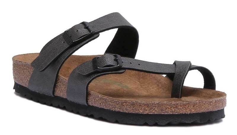Birkenstock Mayari Women Buckle Strap Birko Sandal In Antracite Size