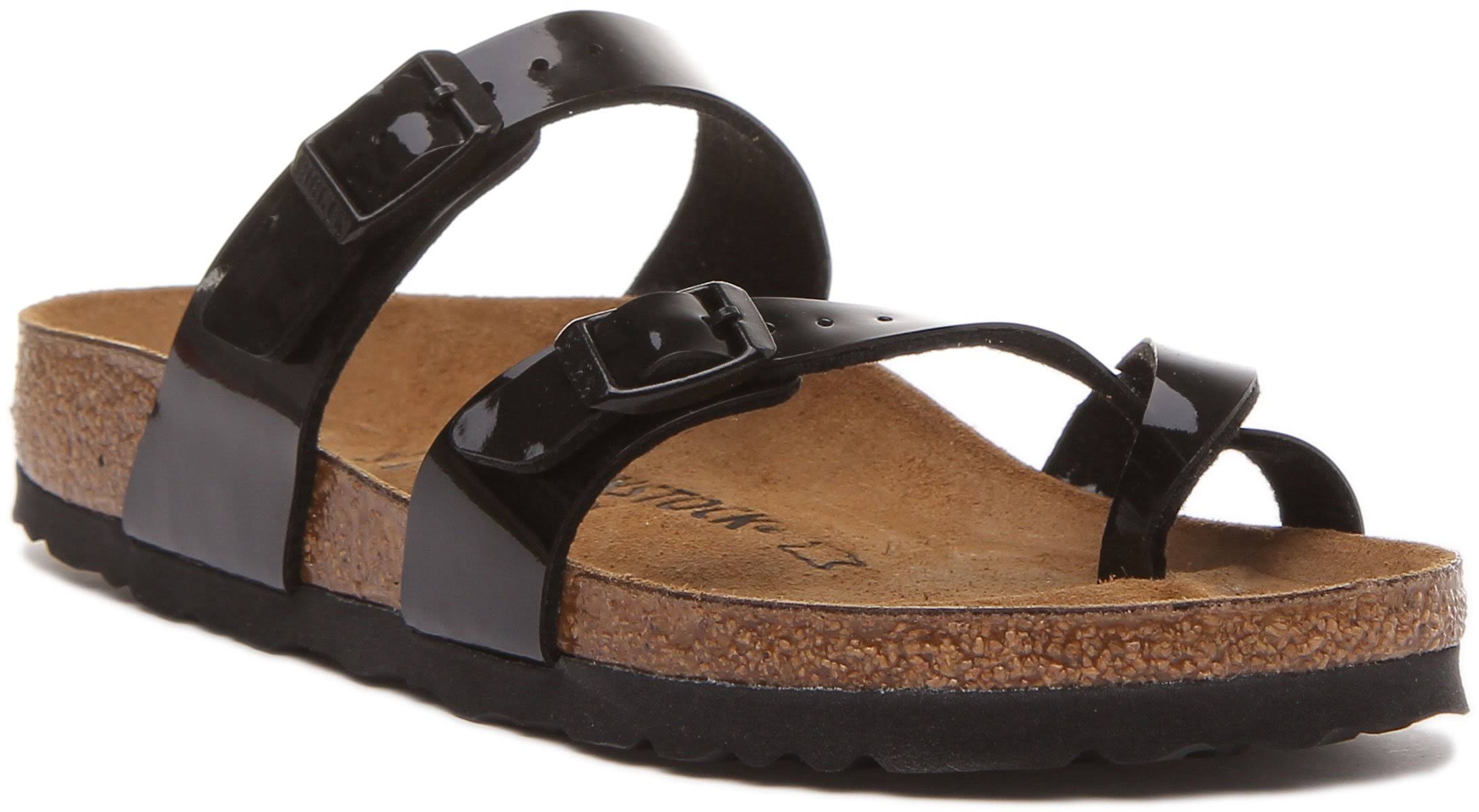 Birkenstock Thong Sandal Mayari Black Patent 38 EU / Narrow