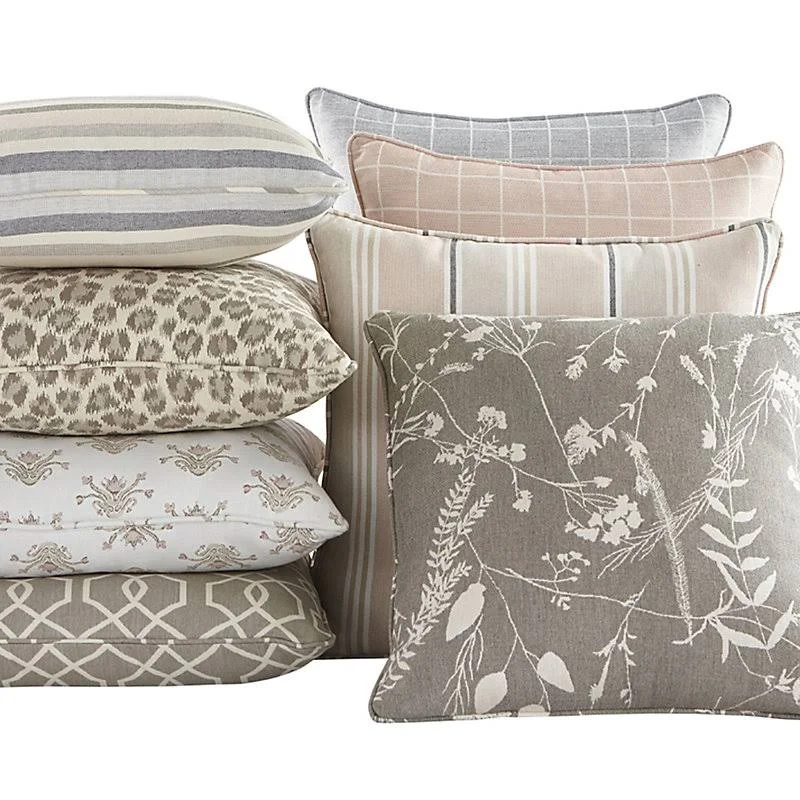 Outdoor Fashion Throw Pillow Ikat Taupe 12x22 x 20x22 - Ballard Designs