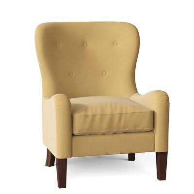 Birch Lane Gilliam 32x22 Wide Tufted Down Cushion Armchair Body Fabric: Bayou Sunshine