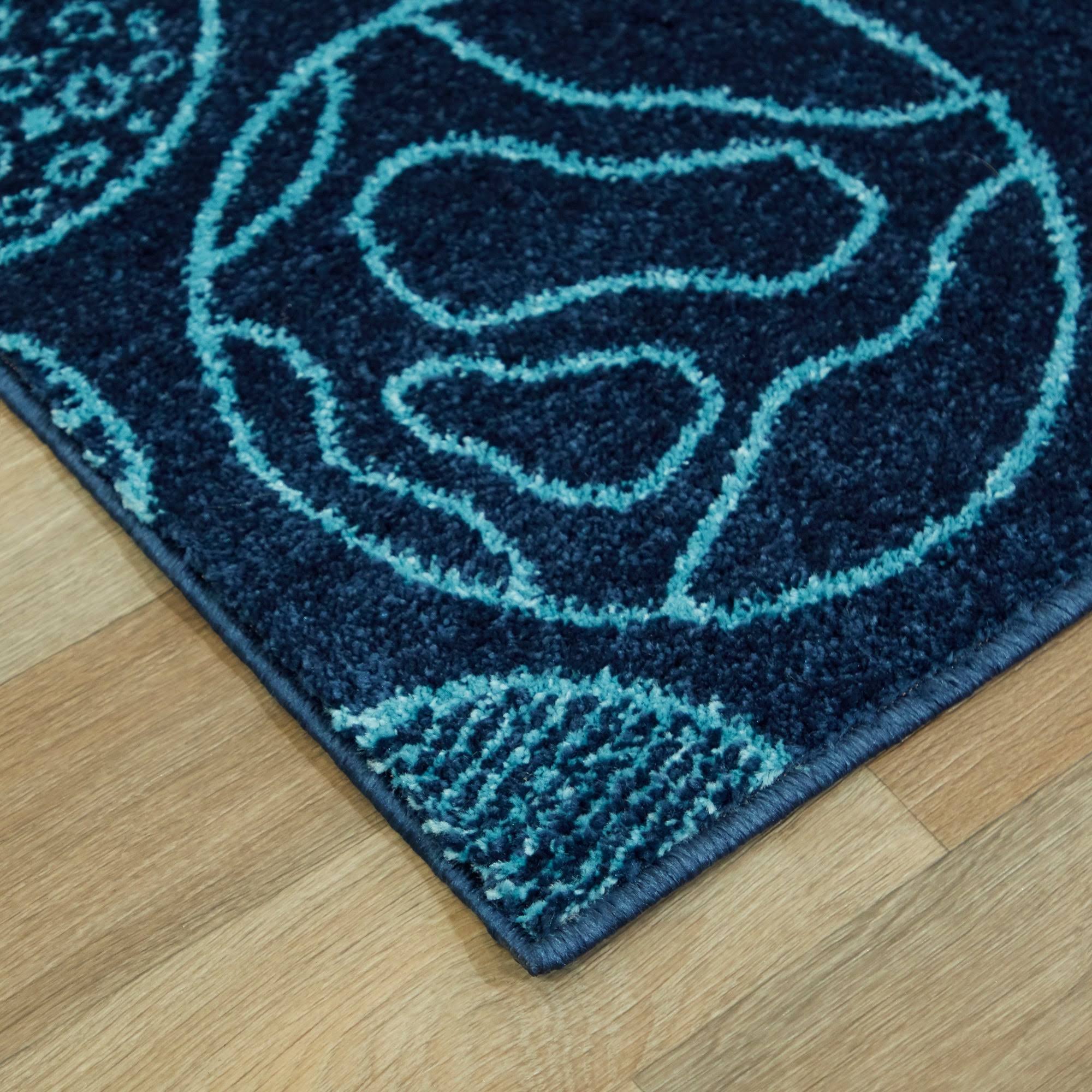 Taylor & Olive Planets Rug for Kids Boys and Girls - 5&3x22 x 7& - Blue/White